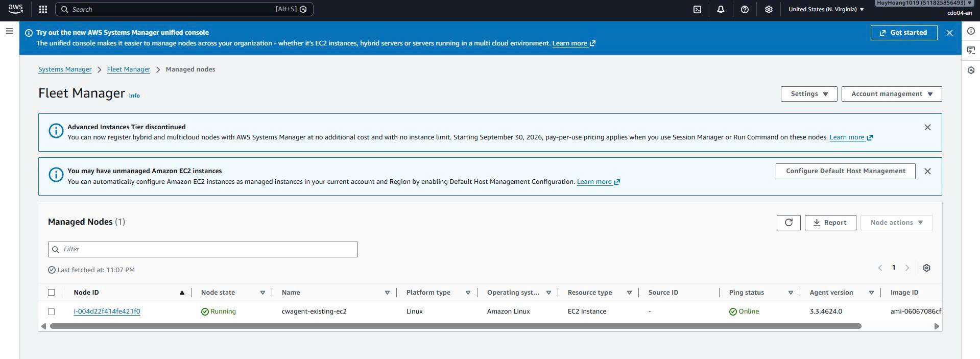 Case 1 - SSM Managed Node
