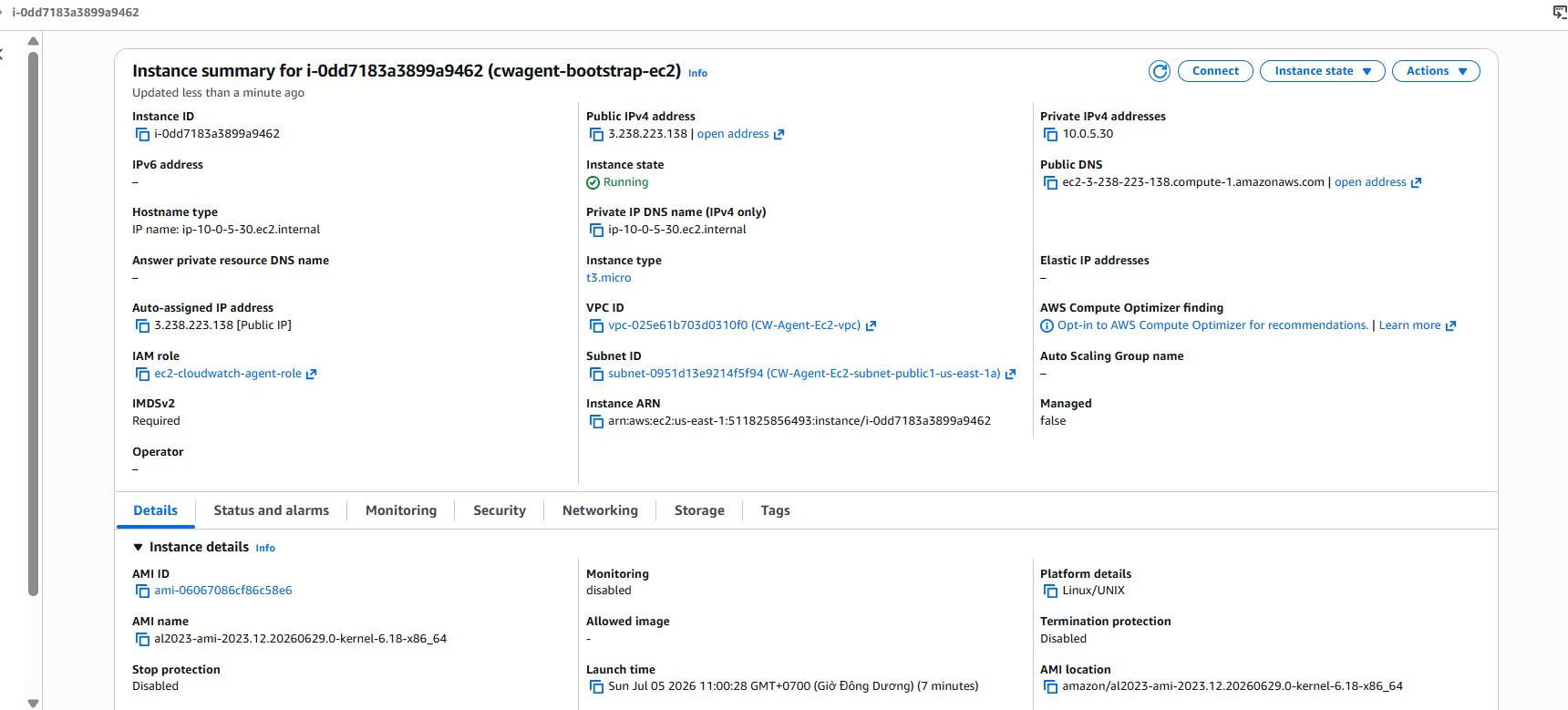 Case 2 - New EC2 Running